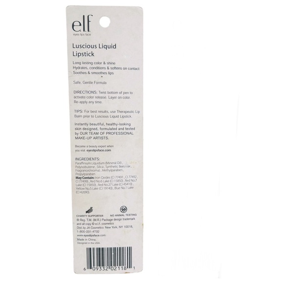 ELF Luscious Liquid Lipstick Ruby Slipper Discontinued NEW - Picture 6 of 7